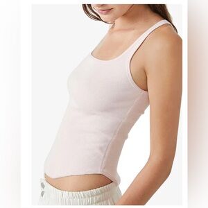 NWOT Free People Movement white active yoga spaghetti strap tank top